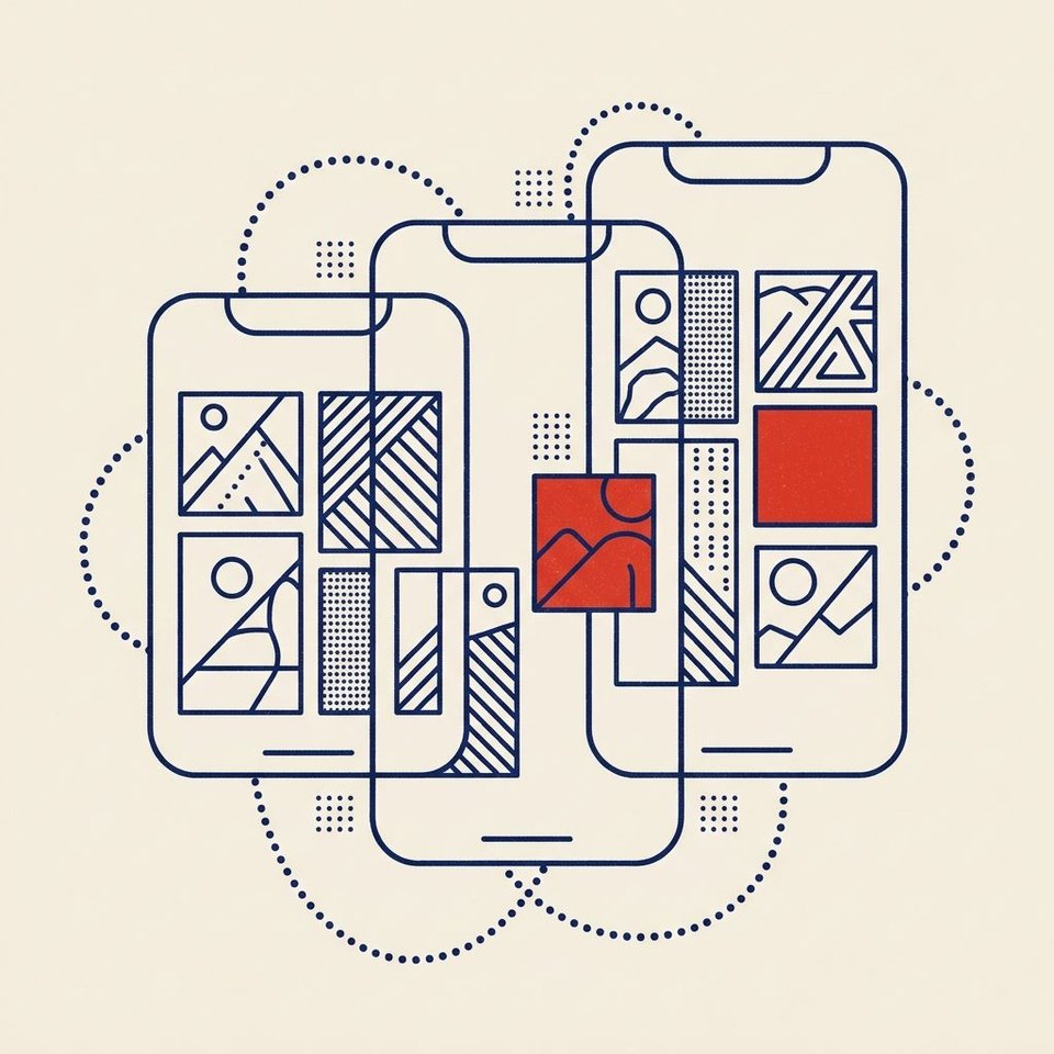 Illustration of multi-screen social presence and video channels